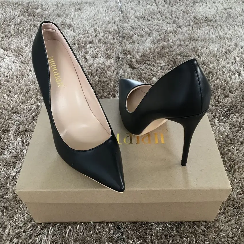 Brand Shoes Woman High Heels Women Shoes Pumps Stilettos Shoes For Women Black High Heels 12cm/10cm/8cm Leather Wedding Shoes