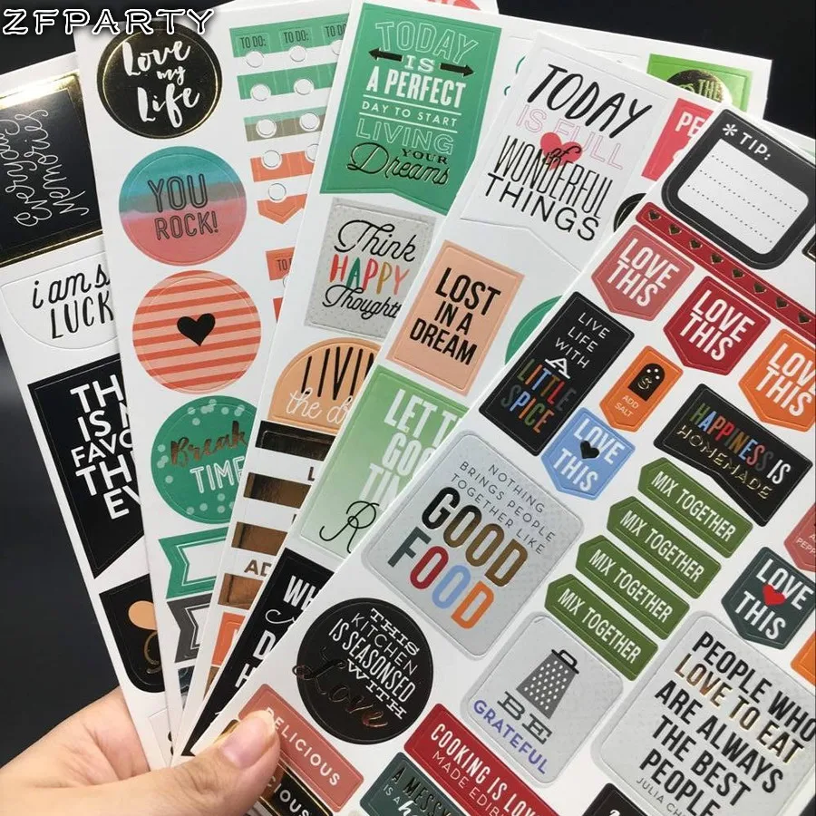 

ZFPARTY Love These Moment Self- adhesive Paper Sticker for Scrapbooking/ DIY Crafts/ Card Making Decoration