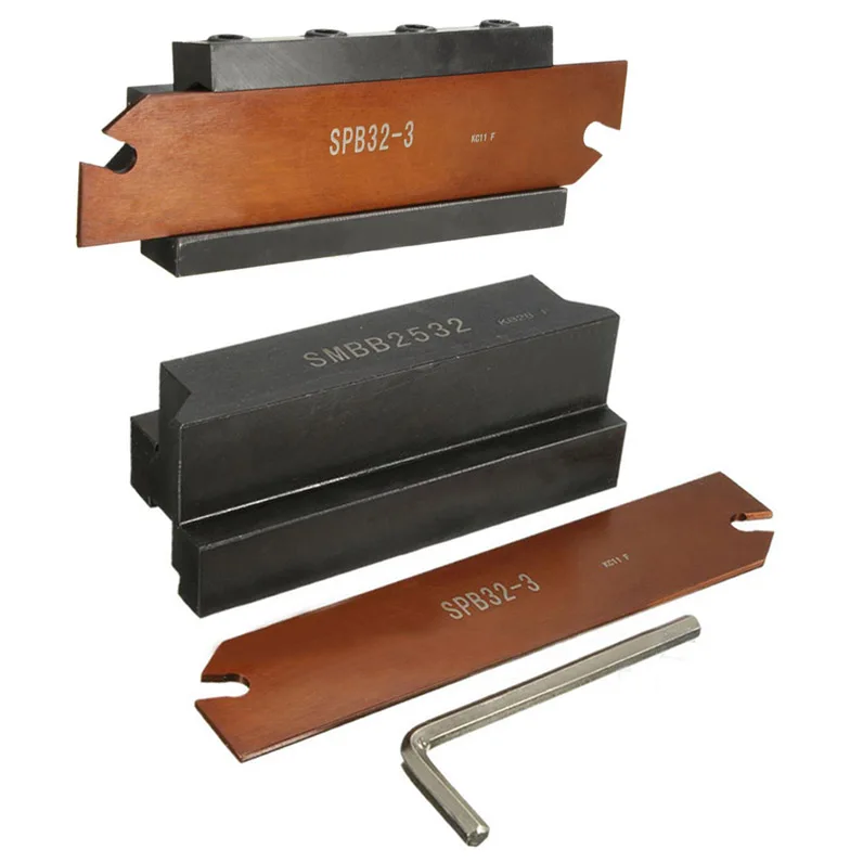 

New SPB32-3 Blade Cut-Off Grooving Parting Cutter + SMBB2532 Tool Holder + Wrench