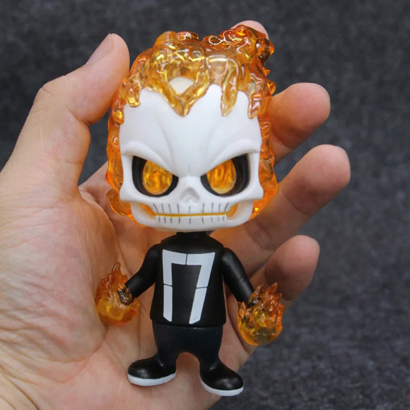 

2 Style Marvel Cute Ghost Rider 10cm PVC Figure Model Toys