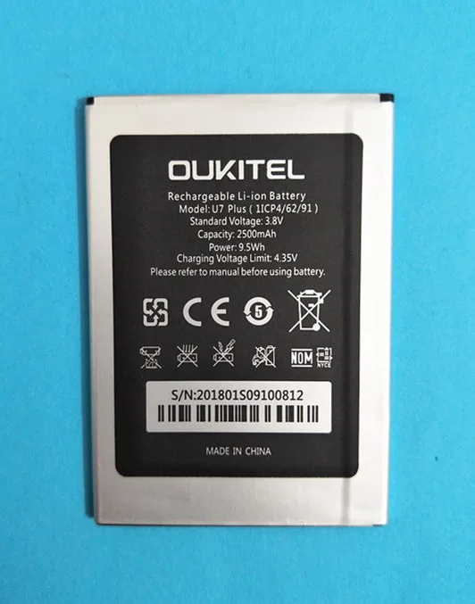 

AZK NEW Oukitel U7 PLUS Battery 100% New 2500mAh Backup Battery Replacement For Oukitel U7 PLUS Mobile Phone