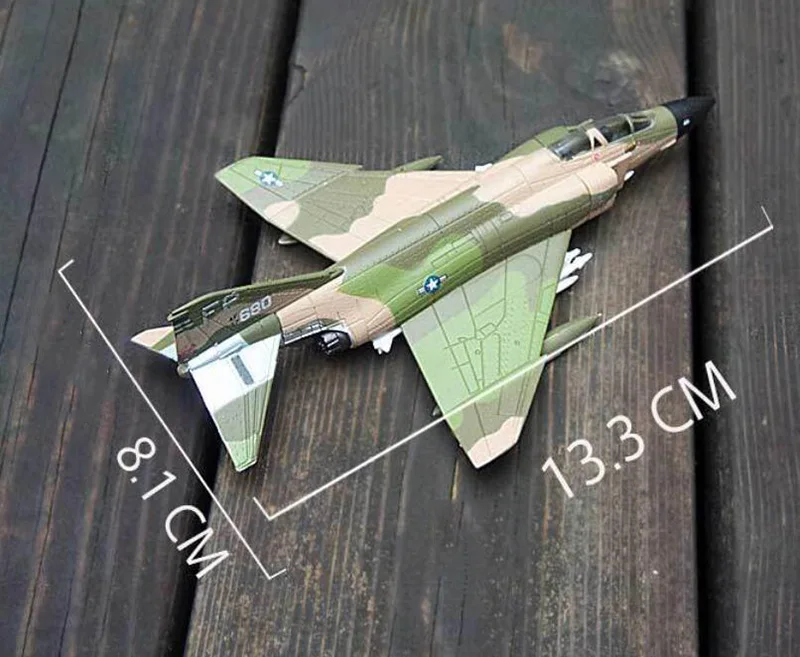 1/144 масштабная F-4C камуфляжная цветная Военная классическая модель самолета Модель игрушки для взрослых и детей игрушки для показа коллекции подарков