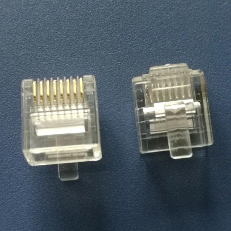 200X Short Connector RJ45 8P8C Gold Plated Modular Crystal Head High Qualityin Parts