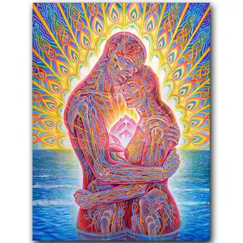 

Oversoul Trippy Psychedelic Abstract Poster Silk Print Painting Wall Art Picture Home Decor 30x45cm 50x75cm