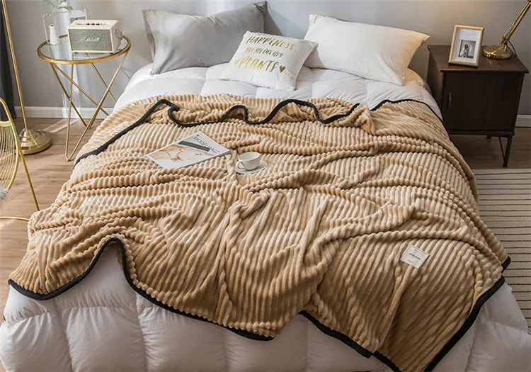 Мягкое розово-желтое Полосатое одеяло на диване для путешествий/покрывало для кровати/автомобильные декоративные портативные пледы, Надувное покрывало