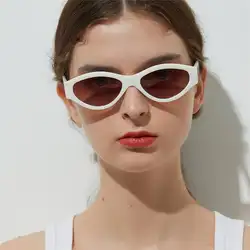 2019 Ретро кошачий глаз солнцезащитные очки Брендовые дизайнерские трендовые женские солнцезащитные очки личности овальные широкополые