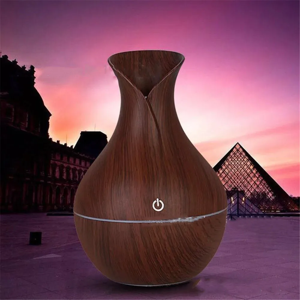 

130ml Ultrasonic Air humidifier Electric Aromatherapy Essential Oil USB Aroma Diffuser cool mist maker 7 color light For Bedroon