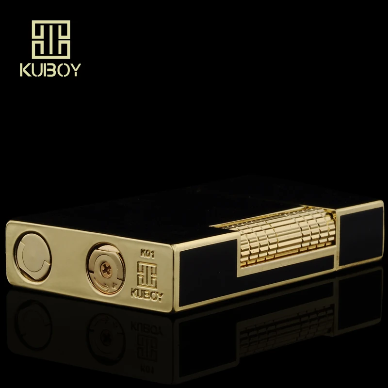 Высококачественная брендовая газовая зажигалка KUBOY белая матовая никелевая
