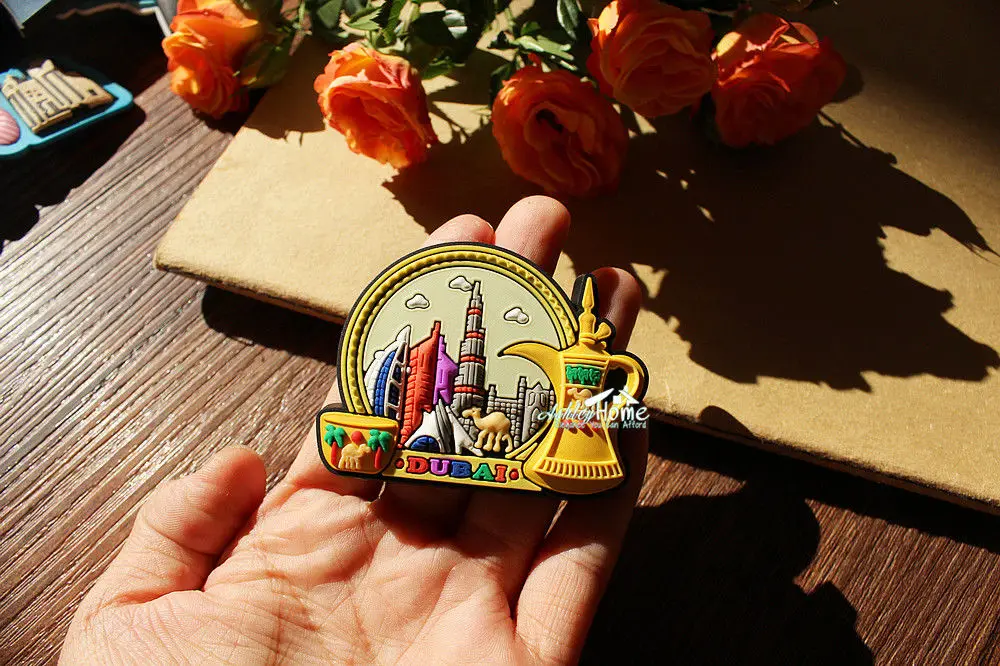 

UAE DuBai Tourist Travel Souvenir 3D Rubber Decorative Fridge Magnet GIFT IDEA