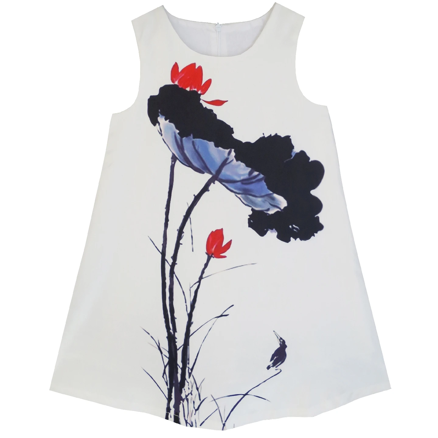 Big Flower Girl Dress Lotus Ink-wash Painting Party Princess 2020 Summer Wedding Dresses Children Clothes Pageant Sundress | Детская