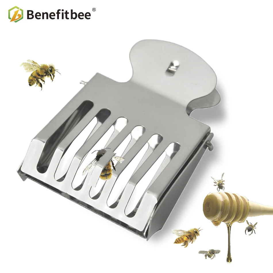 Benefitbee 2 шт. пчеловодная королева ловушка для пчел клетка из нержавеющей стали ловушка для пчел Клип Прочный материал пчеловод инструмент