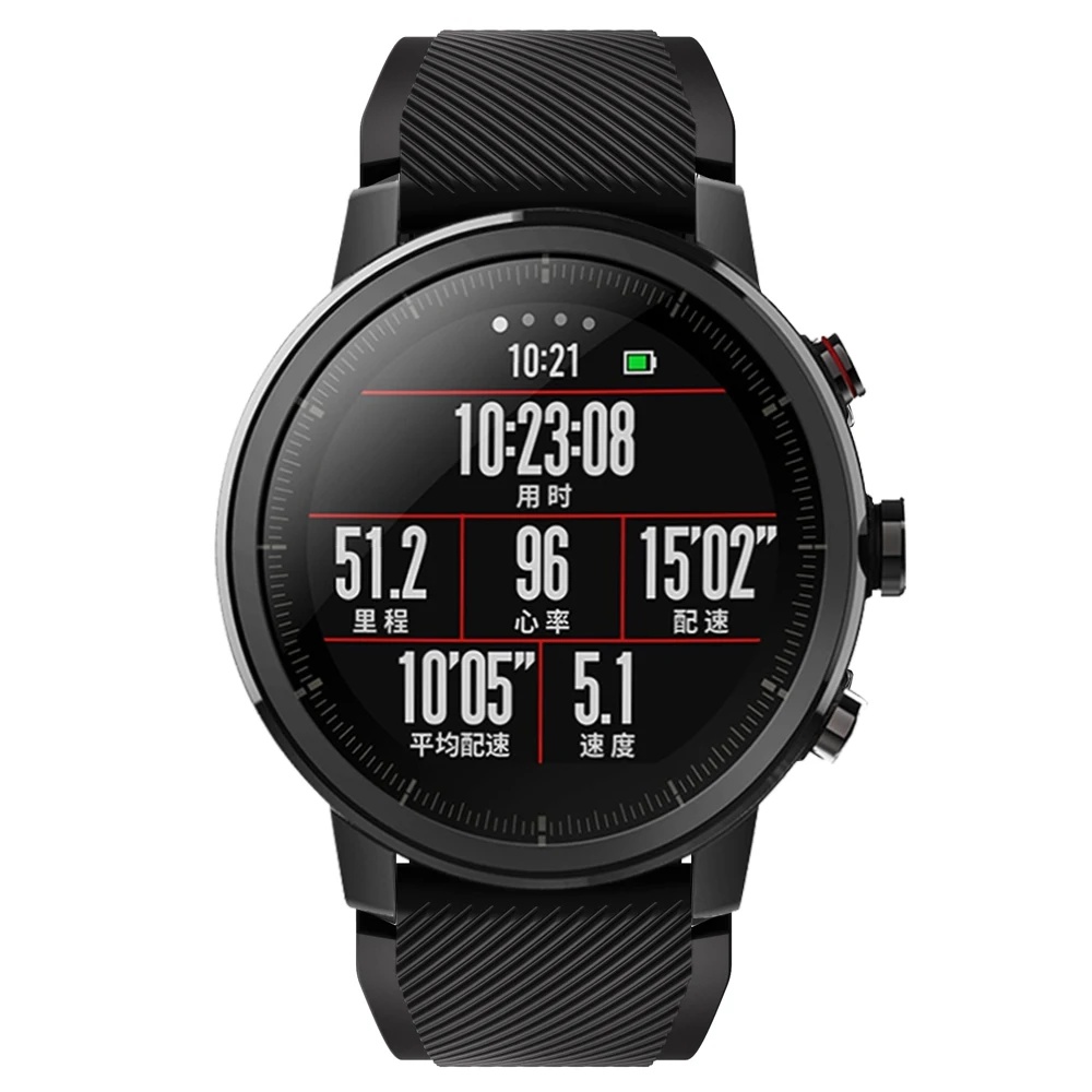 Мягкий силиконовый спортивный ремешок для часов Huami Amazfit Stratos умные часы для Amazfit Pace Stratos 2/2S ремни 22 мм браслет