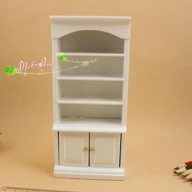 مصغرة بيت الدمية مصغرة الأثاث نموذج لعب بيضاء كبيرة خزانة السوبر العملي