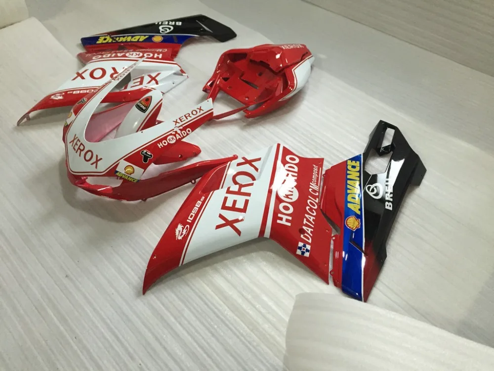 Комплект обтекателей под давлением для DUCATI 1098 1198 848 2007 ducati 2011 07 08 10 11 XEROX красные