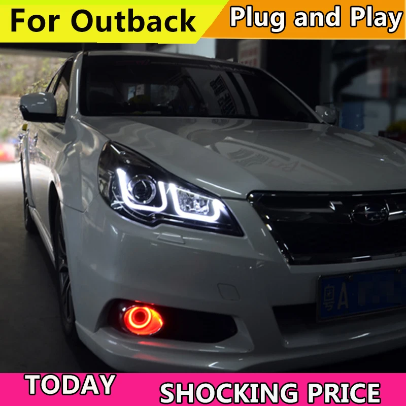 

Car Styling for Outback Headlights 2010-2014 New Outback LED Headlight LED DRL Bi Xenon Lens High Low Beam Parking