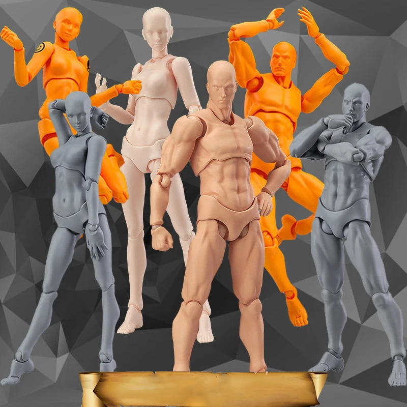 Аниме Figma подвижные тело Чан ПВХ фигурка модель игрушки кукла для коллекционных 14 см манекен Искусство Эскиз Рисование человеческого тела куклы