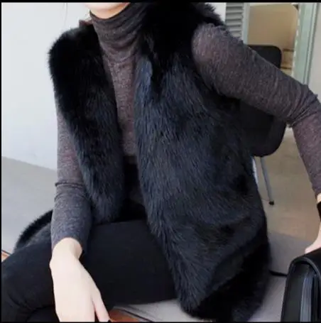 Nouveau De Vestes Z309 Manteau En Chaud Taille 2018 Plus La Faux Femme Femmes Fausse Fourrure Artificielle D'hiver Gilet Gilets rEwUrxq07