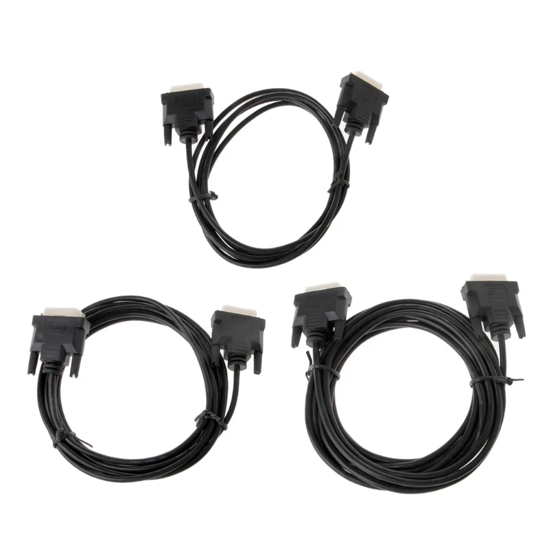 

1.8M 3M 5M Digital Monitor DVI D to DVI-D Gold Male 24+1 Pin Dual Link TV Cable For TFT Monitor FW1S