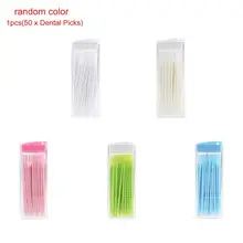 Портативная щетка с двойной головкой, зубочистки, пластиковая межзубная зубочистка, щетка 50 шт., отельные зубочистки, уход за полостью рта