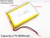 Liter energy battery 126090 3.7V lithium polymer battery 8000mah DIY mobile emergency power charging treasure battery ► Photo 1/2