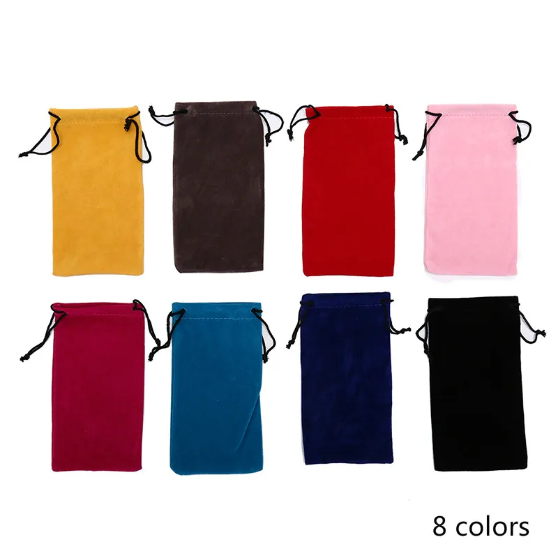 

Solid Color Sunglasses Bags Drawstring Pouch Bags Myopia Customized Glass Case Eyewear Accessories Soft Eyeglasses Bag New
