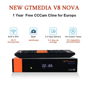 

Hot Gtmedia V8 NOVA from Freesat V8 Super TV Receiver with 1 Year Europe Cline Receptor built-in WIFI H.265 DVB-S2 Box Spain tv