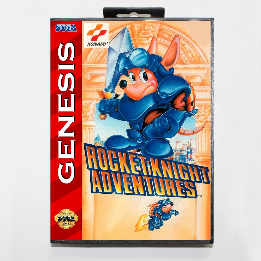 Rocket Knight Adventures 16 Bit MD Game Card Include Retail Box For