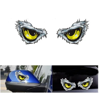 

3D Car Sticker on cars Stereo Reflective Bird Hawkeye Eagle Eyes Car Side Fender Sticker Rearview Mirror Windows Decal