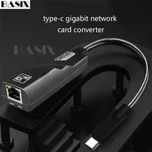 Basix USB C Ethernet usb-c концентратор для RJ45 Gigabit Ethernet LAN сетевой адаптер type C концентратор для RJ45 LAN сетевая карта для Macbook Pro