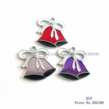 50 шт. Дизайн колокольчиками Талисманы эмаль Рождество украшения