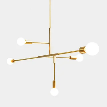

Nordic modern style glass ball gold iron herringbone branch pendant light lamp living room restaurant bedroom hanging lighting
