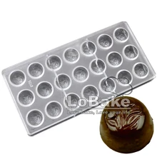 21 полостей круглый куб с тюльпаном в форме цветка поликарбонатовый для шоколада форма конфеты сладкое мыло помадка узорная выпечка плесень