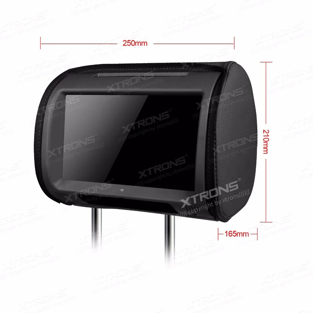 XTRONS черный 2 шт " HD 800*480 сенсорный экран мониторы подголовник автомобиля DVD плеер USB игры ИК и FM передатчик+ 2 беспроводные наушники