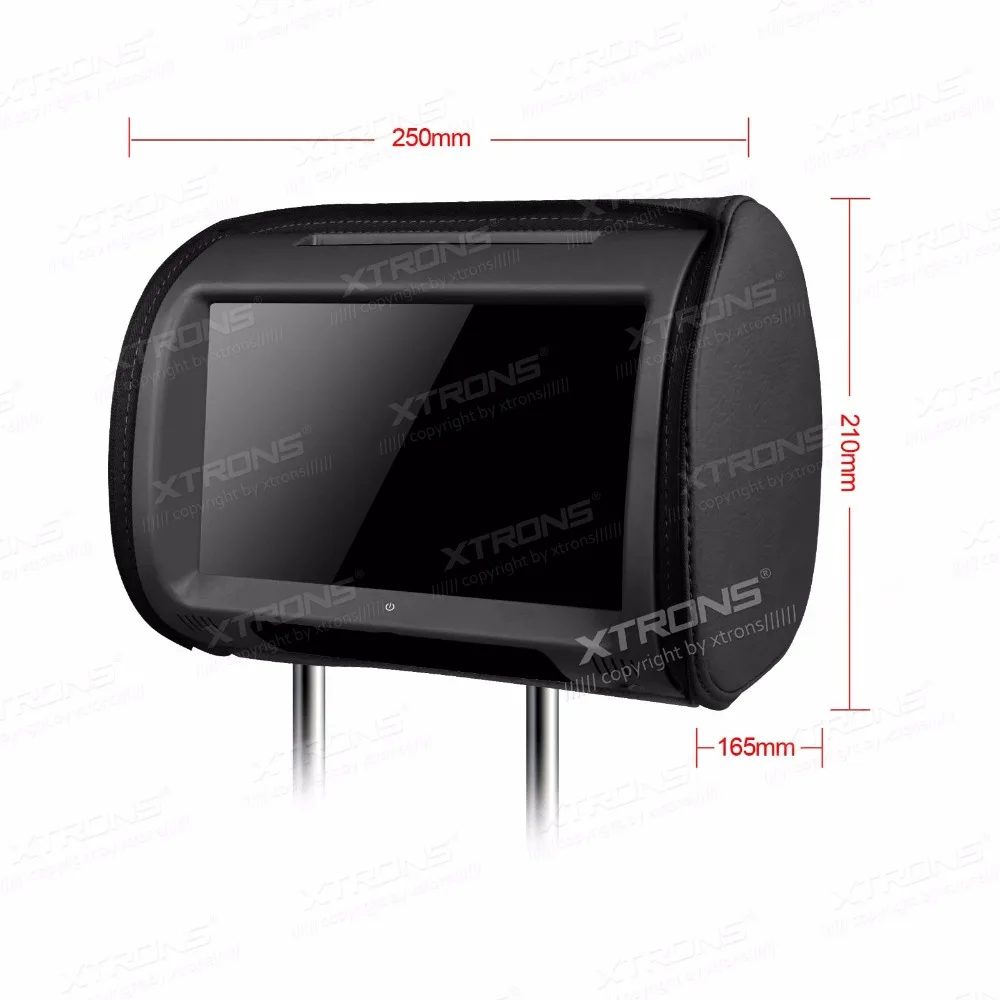 XTRONS черный 2 шт. 9 &quotHD 800*480 сенсорный экран Мониторы Автомобильный Подголовник DVD