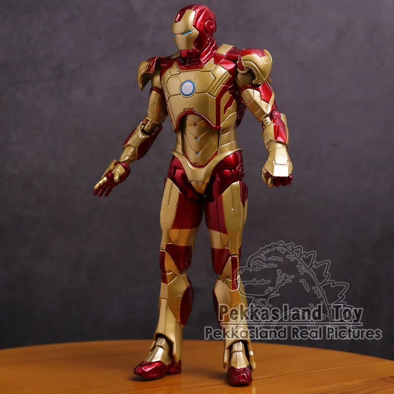Железный человек Mark XLII MK 42 Золотой Железный человек ПВХ фигурка Коллекционная модель игрушки