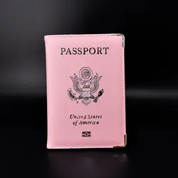 Кожаная дорожная милые Для женщин паспорта нам Обложка для паспорта Paspoorthoesje девочек Для женщин паспорта обложки для паспорта США