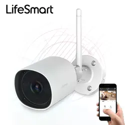 Lifesmart открытый Беспроводной IP Камера 1080 P Ночное видение IP66 Водонепроницаемый обнаружения движения Беспроводной Камера s смарт-пульт