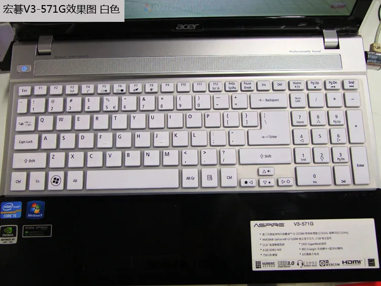 15 17 дюймов ноутбук Клавиатура Защитная крышка для acer Aspire ES 15 ES1-531 ES1 531 M3-581T M3-581TG M5-581 M5-581T M5-581TG - Цвет: White