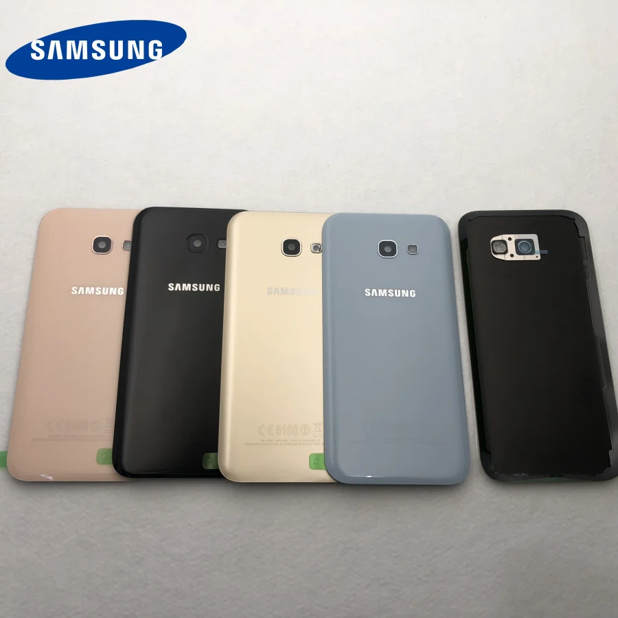 

Battery Back Cover Door Glass Housing Replacement + Camera Glass Lens Frame For Samsung Galaxy A7 2017 A720 A720F SM-A720FD/S