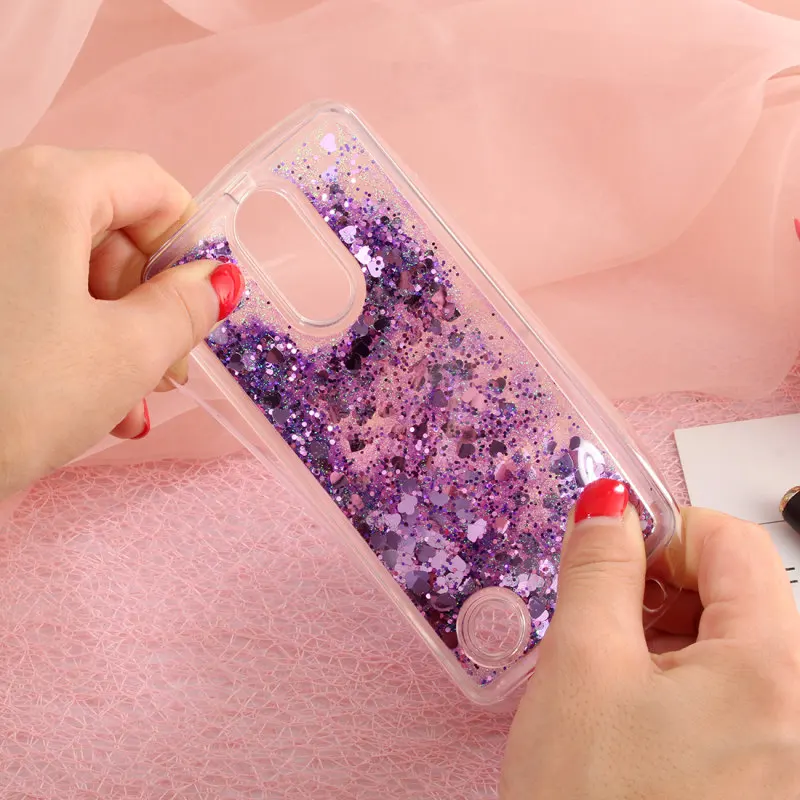 Liquid phone Case sFor LG K8 K10 2017 P8 P9 Lite Lenovo K6 Note Cases Glitter Dynamic Quicksand Sand Soft TPU Back Cover |