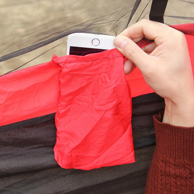 Outdoor Hammock with Mosquito Net Parachute Fabric Camping travel Hanging Bed Hammocks Portable Swings large Double Person Hamac