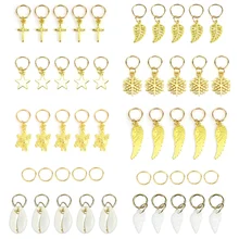 50 шт./пакет Золотой ободки для волос оплетка дреды шарик волос манжеты, подвеска в виде трубочки, дредлоки, для увеличения объема, аксессуары для наращивания