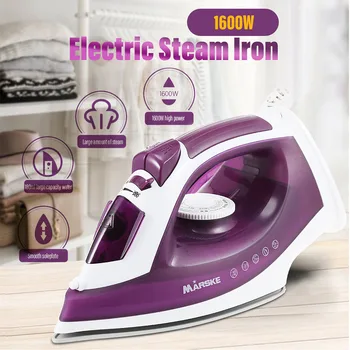 

MARSKE 1600W Powerful Electric Garment Steamer Steam Iron For Clothes Nonstick Soleplate 5 Level Adjustable Temperature Wet Dry