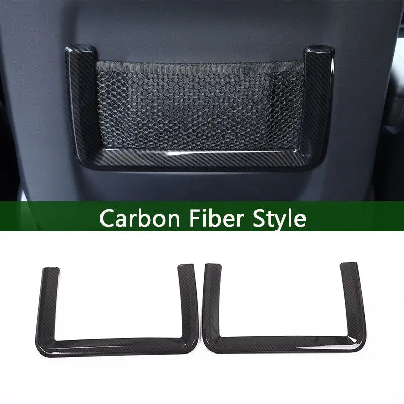 2 Pcs Carbon Fiber Style Rear Row Net Frame Trim For Landrover Range Rover Sport Evoque 2012-2017 Car Accessories | Автомобили и