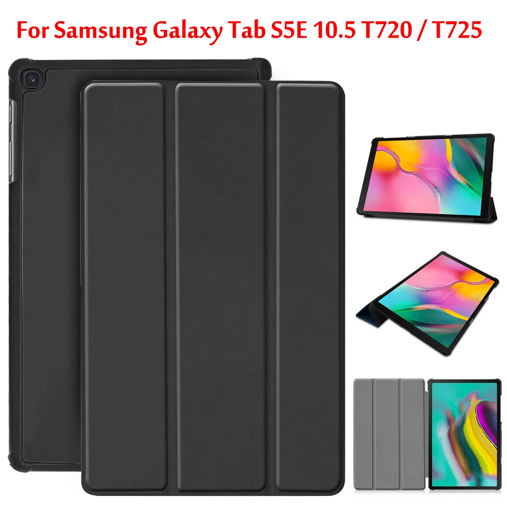 

For Samsung Galaxy Tab S5E 2019 Case 10.5" T720 / T725 Smart Slim Leather Magnetic Fold Stand Cover SM-T720 SM-T725 Funda