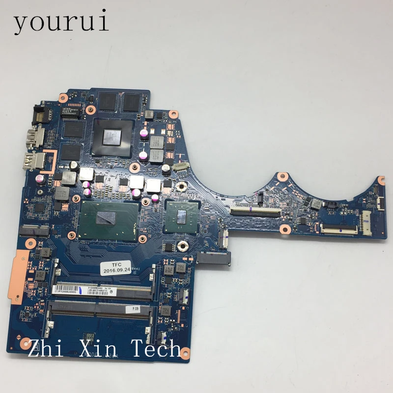 Yourui для HP 15 AX Материнская плата ноутбука W/i7 6700HQ процессор 856676 601 859735 001 856675 DAG35AMB8E0