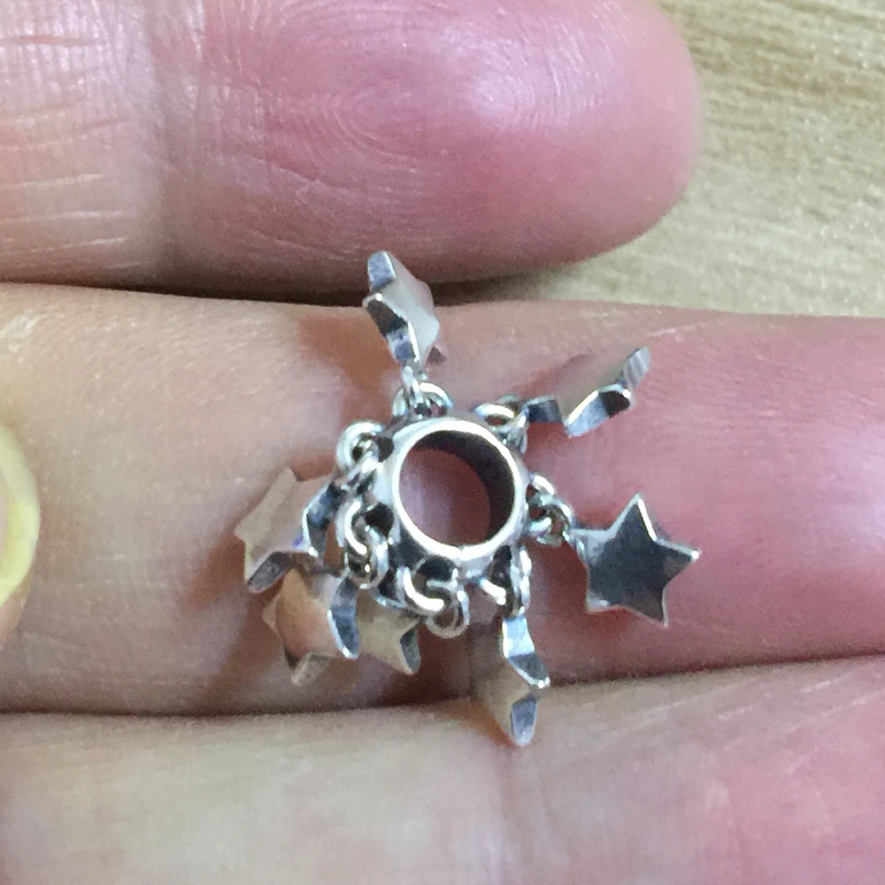 

Mistletoe Jewelry 925 Sterling Silver Moving on - Limited Edition Star Spacer Charm Bead Fit European Bracelet