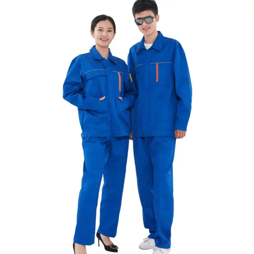 S 4XL Blue autumn long sleeved overalls women men large pocket