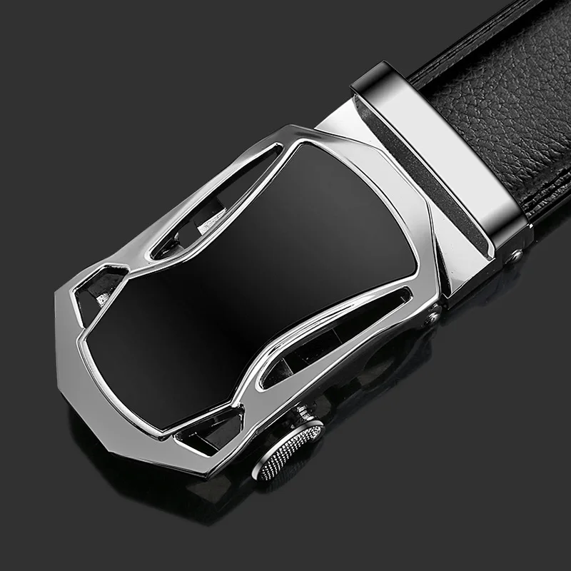 Fashion Brand Cowskin belt Genuine leather men alloy Luxury jaguar belt business 3.5cm belts for men - Цвет: C215