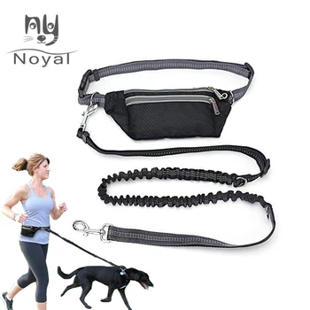 

Dogs Leash+Waist Pocket Waterproof Hands Free Multi Function Dog Belt Running Product Elasticity Adjustable Waist Dog Leashes